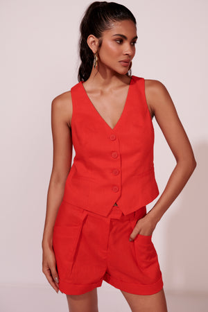 COLETE CAMÉLIA VERMELHO TOMATE