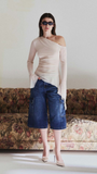BERMUDA JEANS CARGO OVER