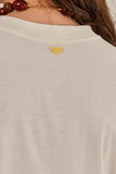 CAMISETA LILAC COM BORDADA