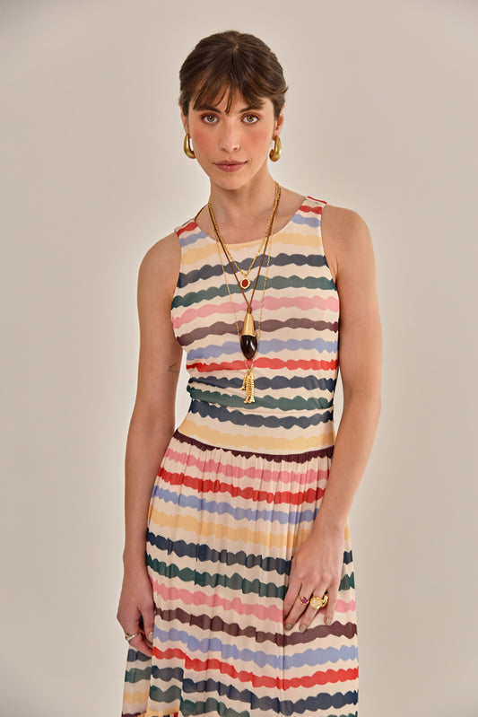 BLUSA KELLY TULE ESTAMPADO 2563