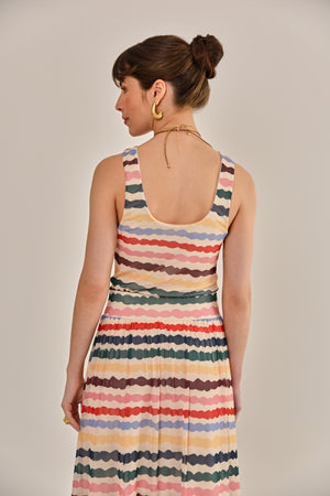 BLUSA KELLY TULE ESTAMPADO