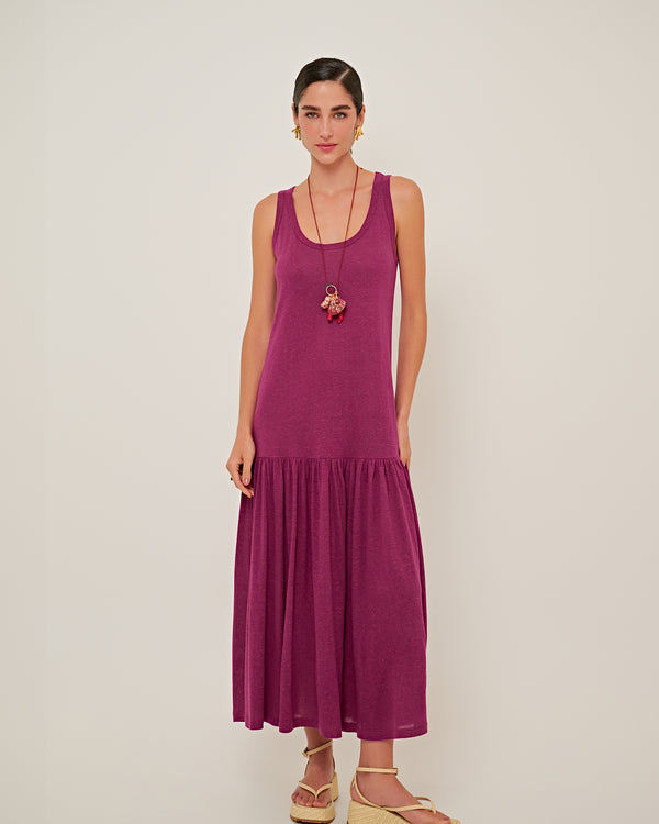 VESTIDO BREATH MALHA LINHO VIOLETA