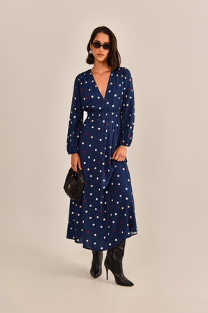 VESTIDO ASHLEYVISCOSE ESTAMPA POÁ