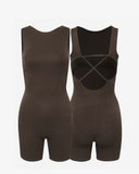 MACAQUINHO MARROM COM DECOTE NAS COSTAS