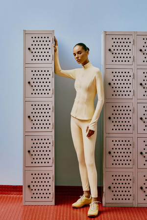 CALÇA AMARELO  LEGGING COM CÓS