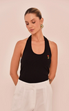 BLUSA PORTO EM RIBANA DE VISCOSE PRETO