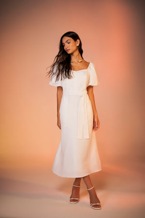 VESTIDO MIDI FRESH OFF WHITE