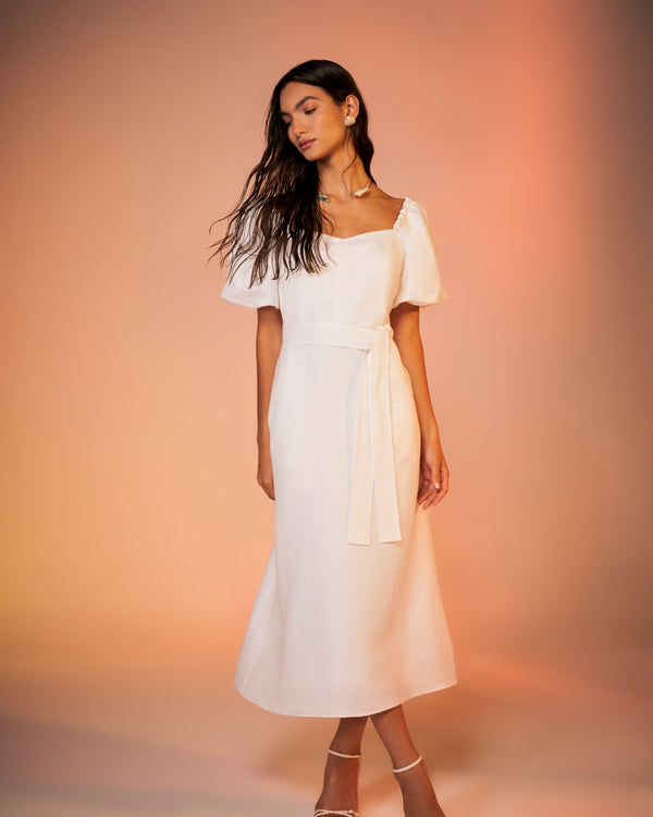 VESTIDO MIDI FRESH OFF WHITE