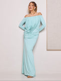 VESTIDO TAISSA LONGO VERDE AGUA