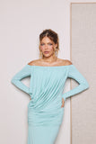 VESTIDO TAISSA LONGO VERDE AGUA