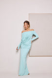VESTIDO TAISSA LONGO VERDE AGUA