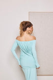 VESTIDO TAISSA LONGO VERDE AGUA