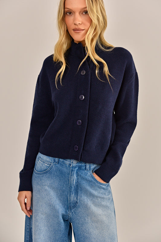 CARDIGAN COLORADO MARINHO 2455