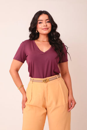 T-SHIRT GOLA V VICKY BERINGELA