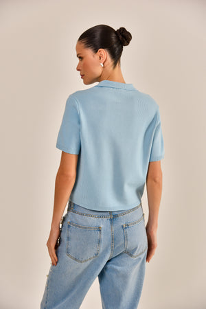 BLUSA CHAMPAGNE AZUL