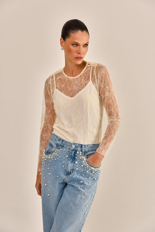BLUSA AGATHA EM RENDA 2479