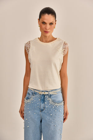 CAMISETA VOAR MALHA LISTRADA