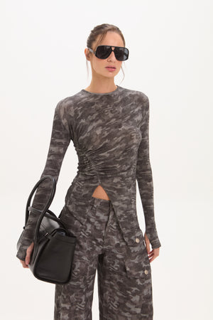 BLUSA RAISSA GREY CAMOUFLAGE