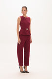 BLUSA FLORA DARK WINE