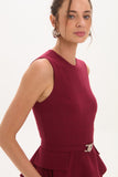 BLUSA FLORA DARK WINE