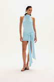 VESTIDO CURTO TEODORA LISO AZUL MARÉ