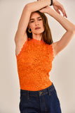 BLUSA ALGARVE EM RENDA LARANJA