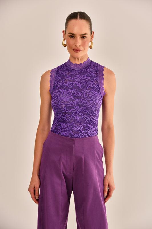 BLUSA ALGARVE EM RENDA PURPLE 2563