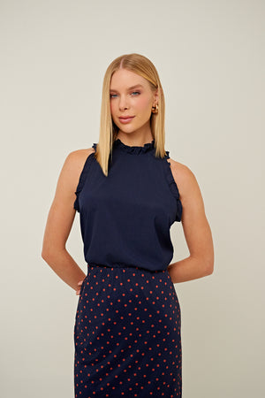 BLUSA ELEONORA AZUL MARINHO