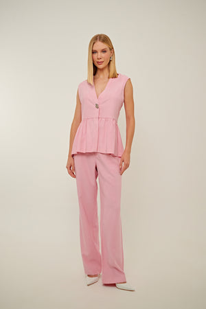 CALÇA CRISTIE ALFAIATARIA ROSA BABY