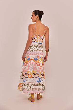 VESTIDO THAÍS ARABESCO FLORAL