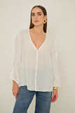 BLUSA ELLA CREPE DE VISCOSE OFF WHITE