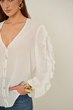 BLUSA ELLA CREPE DE VISCOSE OFF WHITE