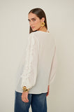 BLUSA ELLA CREPE DE VISCOSE OFF WHITE