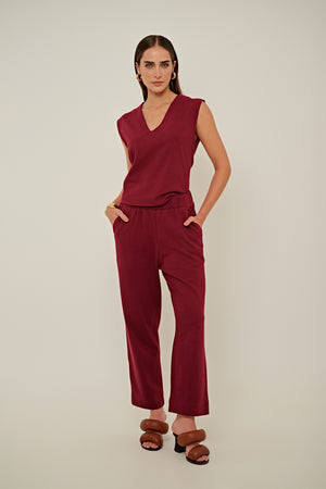 CALÇA VALENTINA MALHA AMEIXA