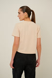 CAMISETA EMILIANA SILK E BORDADO ECRU