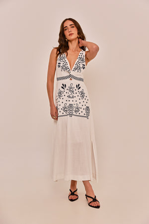 VESTIDO RUBI VISCOLINHO BORDADO