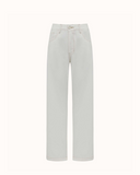 CALÇA RETA SARJA OFF WHITE