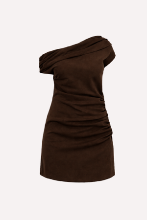 VESTIDO CURTO FÁBIA CAFÉ