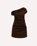 VESTIDO CURTO FÁBIA CAFÉ