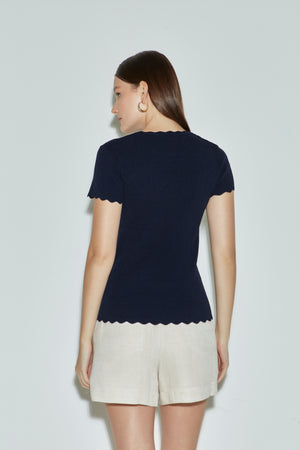 BLUSA TRICOT WAVES MARINHO