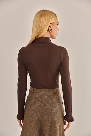 BLUSA EUGÊNIA MARROM