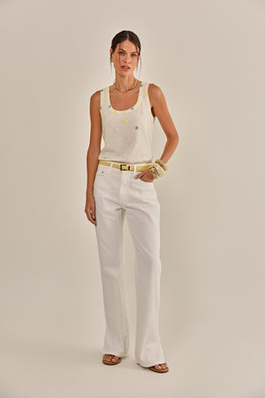 CALÇA GENET BRANCO