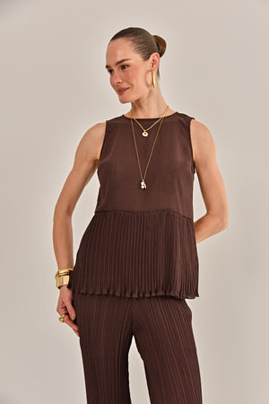 BLUSA JULIANA CREPE PLISSADO