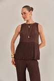 BLUSA JULIANA CREPE PLISSADO