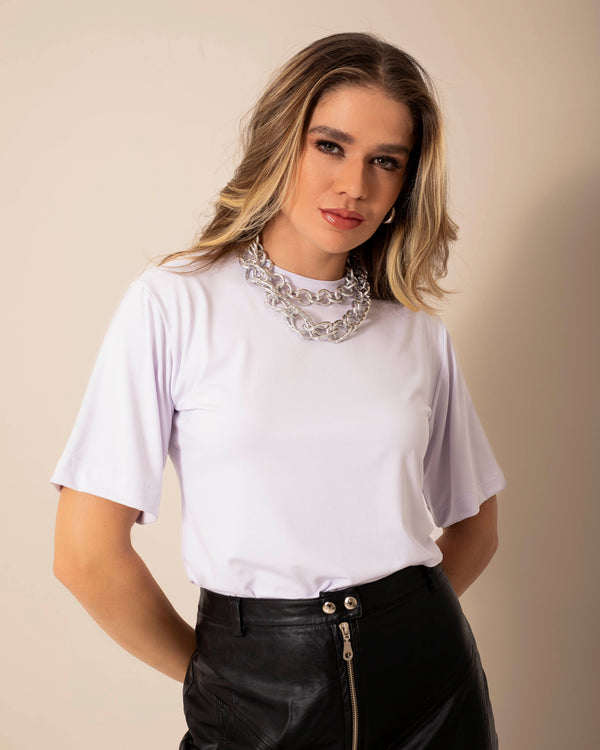 T-SHIRT GOLA REDONDA PAULA BRANCA