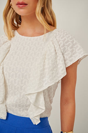 BLUSA ANDREZA LAISE DE ALGODÃO OFF WHITE