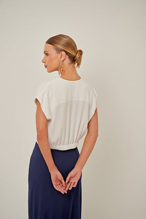 BLUSA AURORA VISCOSE OFF WHITE