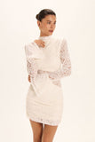 VESTIDO CURTO ALESSANDRA OFF WHITE