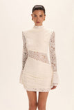 VESTIDO CURTO ALESSANDRA OFF WHITE