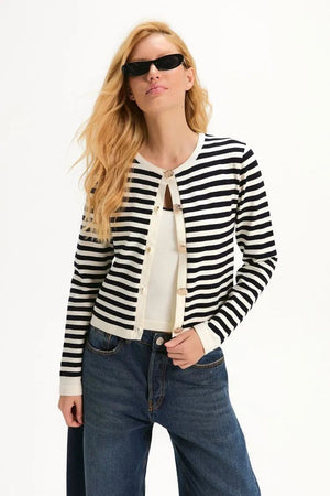 TWIN SET NAOMI OFF WHITE COM AZUL MARINHO